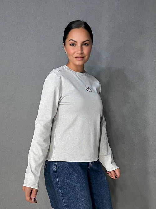 Лонгслив женский A-N 2517-5 трикотажный варка тай-дай с камешками 