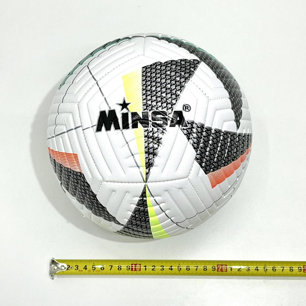 М'яч футбольний розмір 5 400-420г TPE термопластичний еластомер Біло-сірий (MS 4295) Чернігів - фото 2