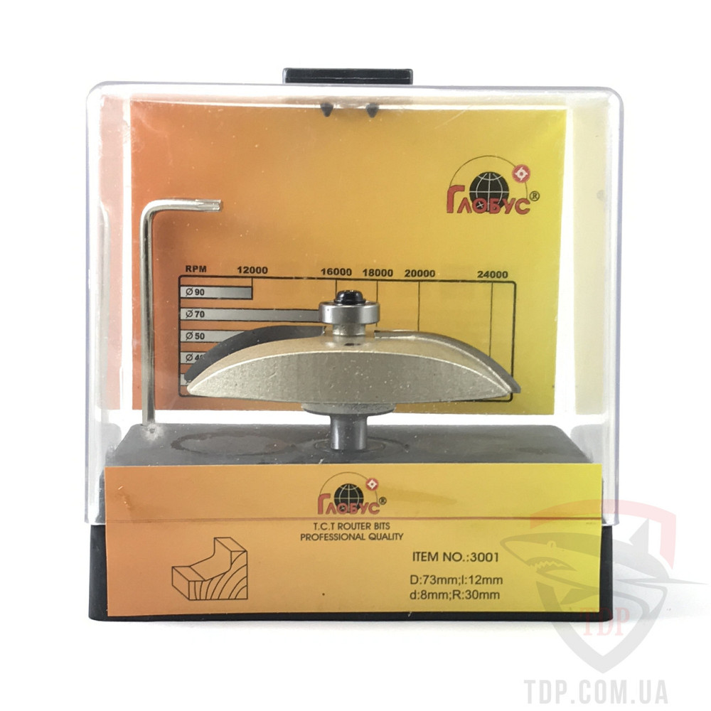 Фреза по дереву ГЛОБУС 3001 D73 d8 фігірейная горизонтальна Коломыя - изображение 1