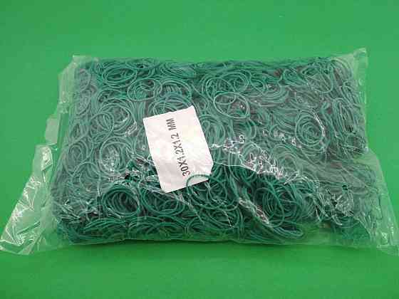 Резинки для денег канцелярские Plast №30 зеленая, банковские фиксирующие резинки для купюр 1.2 мм, 1 кг (1 пачка) Харьков