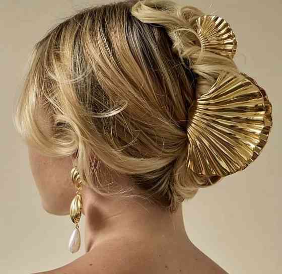 Заколка крабик "Мушля" 70 мм Сміла