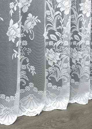 Тюль жаккард, цвет белый 1606т Киев
