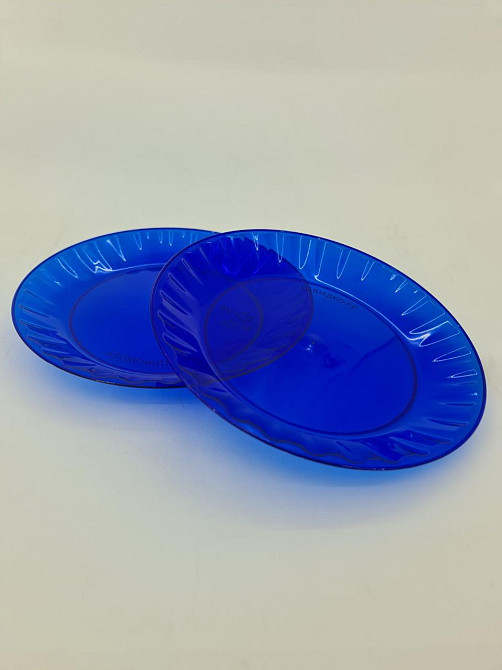 Тарілка 160 мм десертна склоподібна, блакитна 10 шт Харків - фото 4