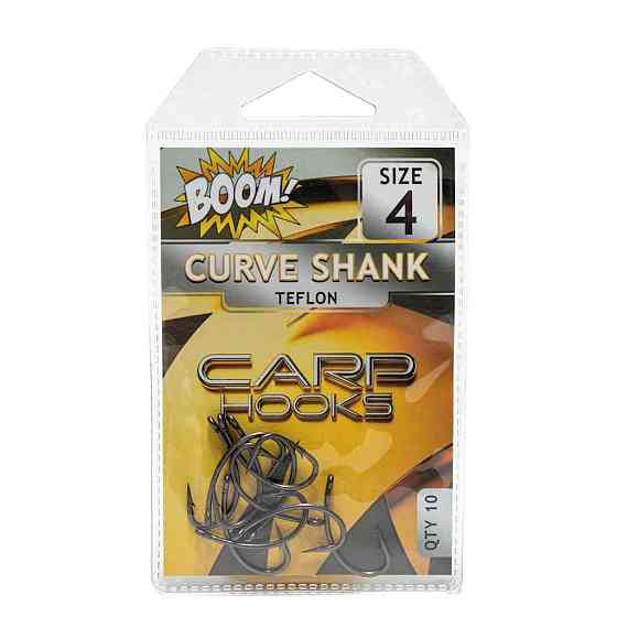 Гачок для мирної риби Curve Shank №4 (10 шт/уп) (Teflon) ТМ BOOM Київ