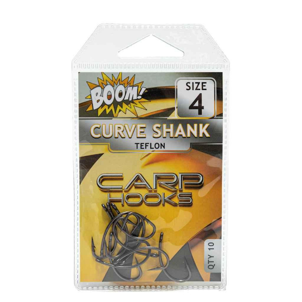 Крючок для мирной рыбы Curve Shank No4 (10 шт/уп) (Teflon) ТМ BOOM Киев - изображение 1