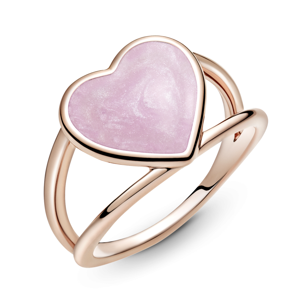 Срібна каблучка   "Рожеве серце із завитком" 189263C01 MasterSem Київ - фото 3