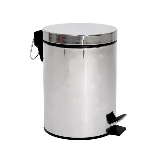 Мусорное ведро круглое Zerix Solo-TC0105 SS Color малое 5 л цвет нерж. сталь (ZX5897) Черновцы