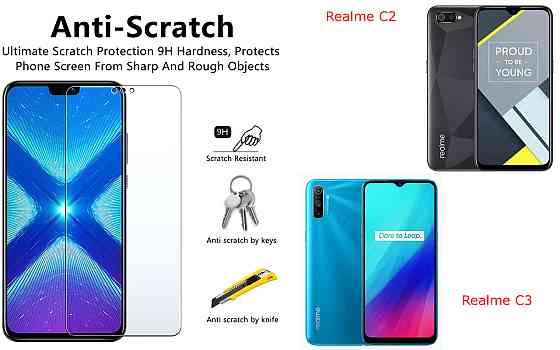 Защитное стекло NeoGlass для Realme C2, Realme C3 – ультрапрозрачное и устойчивое Киев
