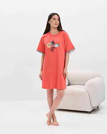 Женская туника свободного кроя - Листья Nicoletta 83676 XL Киев