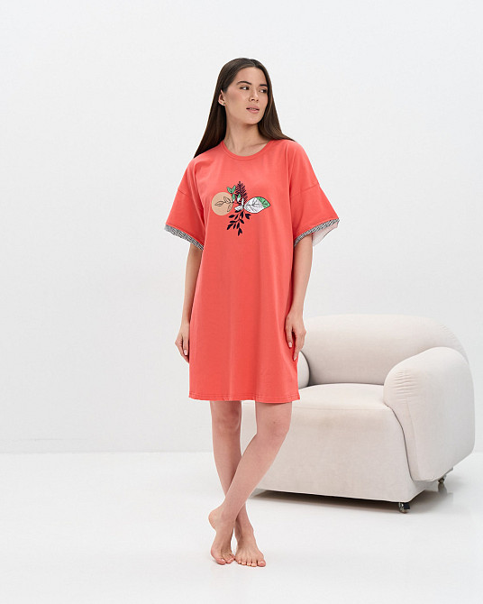 Женская туника свободного кроя - Листья Nicoletta 83676 XL Киев - изображение 1
