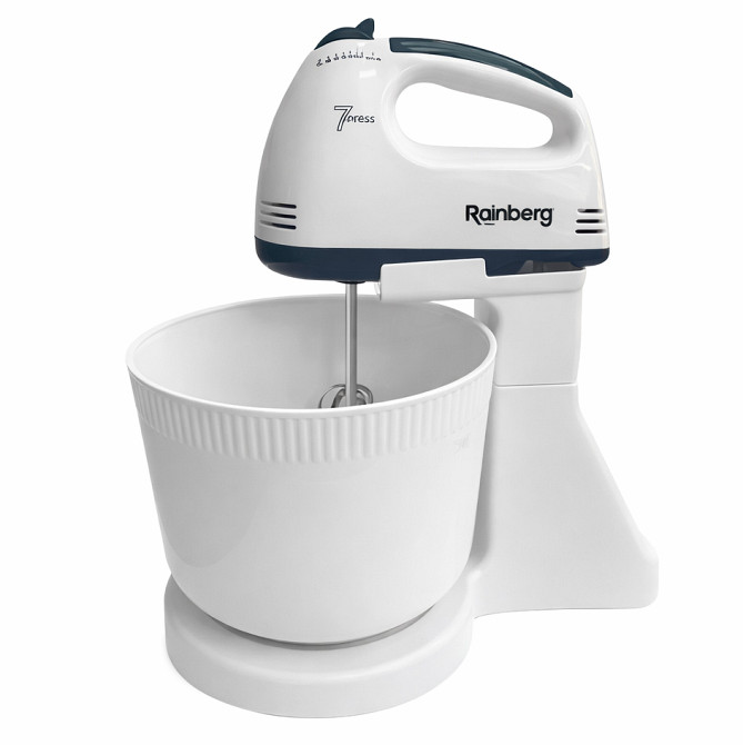 Миксер 7 скоростей с чашей 2 л Rainberg RB-1005 500Вт Blue CW-75 Львов - изображение 1