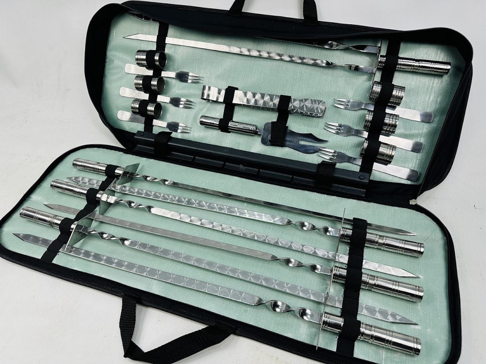 Подарунковий набір шампурів ПЛАНШЕТ No3 HAPPY DAYS Подарункові набори для шашлику Тернопіль - фото 1