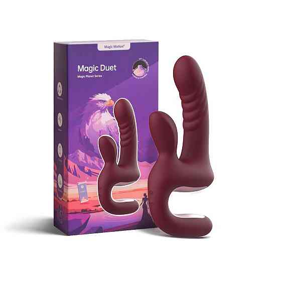 Смарт-пульсатор Magic Motion Magic Duet Bordeaux, 10 режимів пульсацій, 10 режимів вибрації Sex Aura Київ