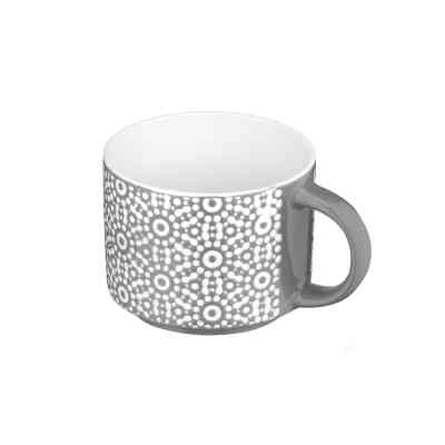 Чашка Ardesto Weaving G, 330мл, порцеляна, біло-чорний (AR3473G) Вінниця