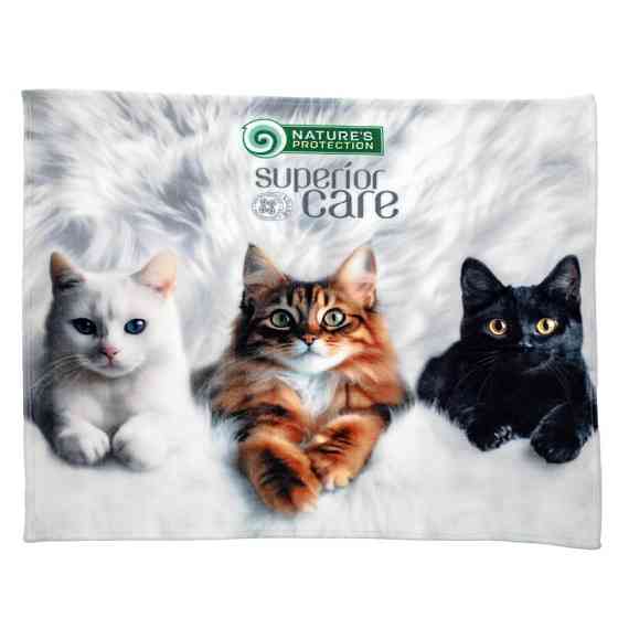 Nature's Protection Superior Care М'який плед з кошенятами білий, 127 х 152 см Киев
