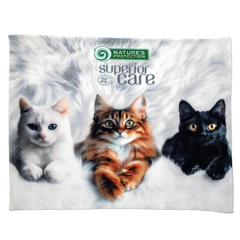 Nature's Protection Superior Care М'який плед з кошенятами білий, 127 х 152 см Киев - изображение 1