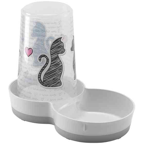 Moderna Tasty Cats in Love МОДЕРНА ЗАКОХАНІ КОТИ автоматична годівниця поїлка для котів і собак, 1.5л Київ