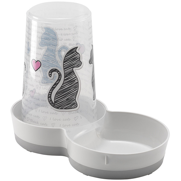 Moderna Tasty Cats in Love МОДЕРНА ЗАКОХАНІ КОТИ автоматична годівниця поїлка для котів і собак, 1.5л Київ - фото 1