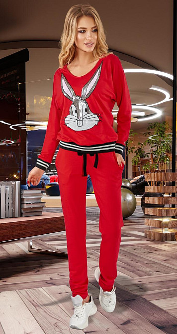 Червоний костюм з аплікацією (48) Київ - фото 1