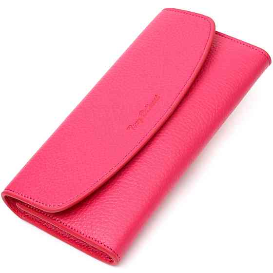 Барвистий жіночий гаманець з монетницею на блискавці з натуральної шкіри Tony Bellucci 21979 Фуксія Київ