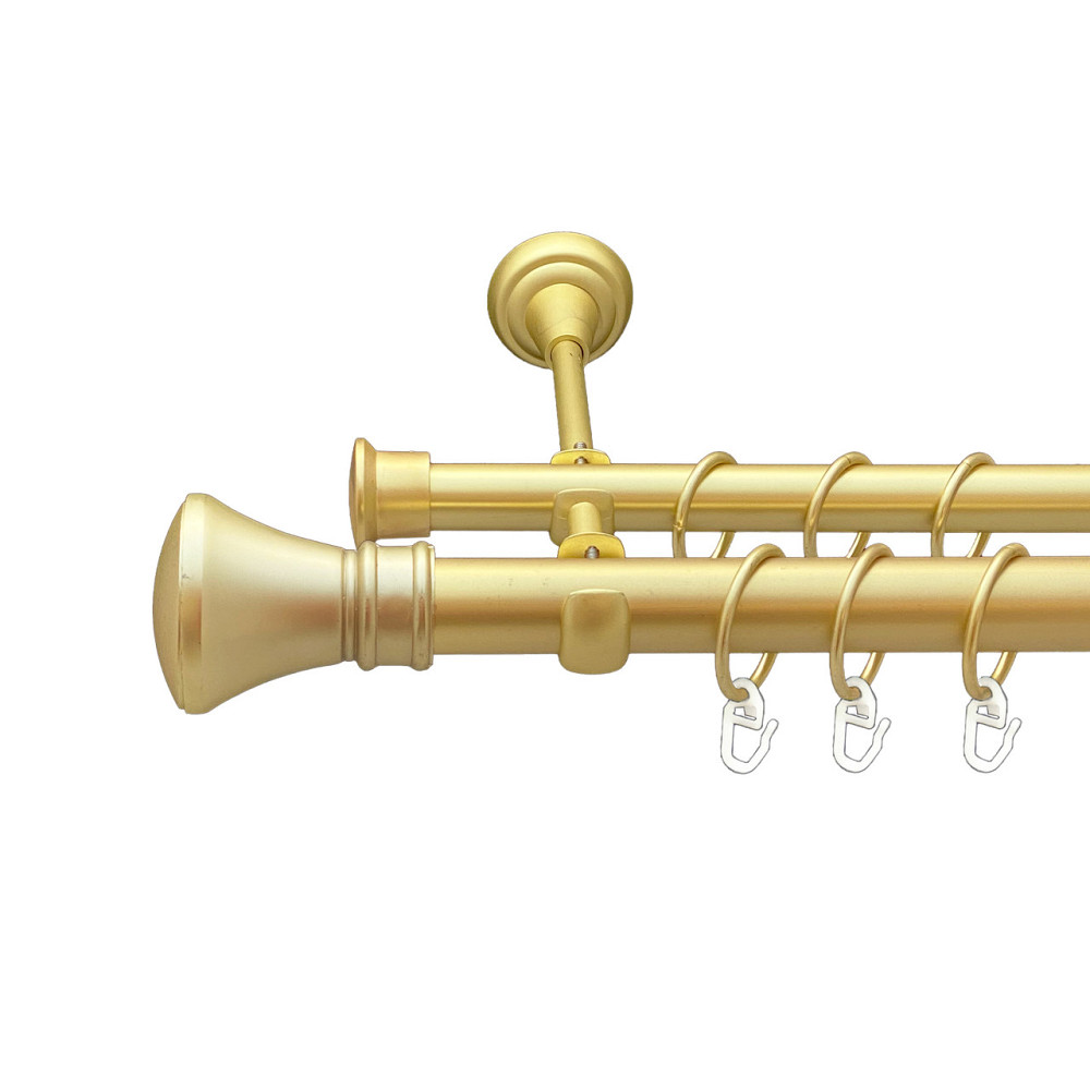 Карниз Orvit Люксор металевий дворядний відкритий Золото Матове 25\19 мм 200 см (00-00010676) Львів - фото 1