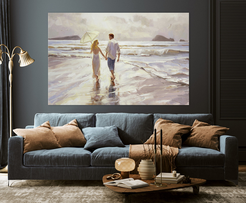 Картина холст у вітальню / спальню Закохані   MLP_32  ( 60х30см ) 80x120 см Київ - фото 3
