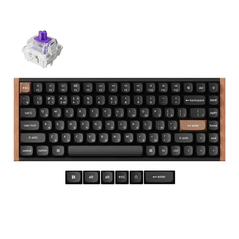 Клавіатура бездротова Keychron K2 HE Magnetic Switch Black RGB (K2H-F1-UA) ( 27398 ) Харьков - изображение 7