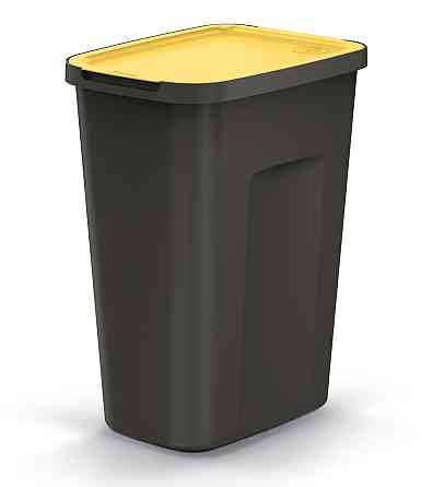 Баки для сортування сміття Keden COMPACTA Q Plus, комплект 3x35 л, чорний, кришка синя, зелена, жовта Київ