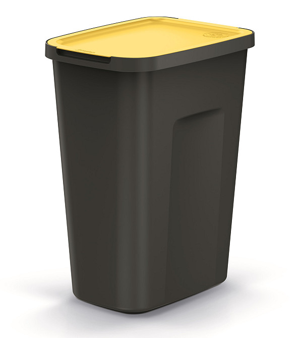 Баки для сортування сміття Keden COMPACTA Q Plus, комплект 3x35 л, чорний, кришка синя, зелена, жовта Київ - фото 5