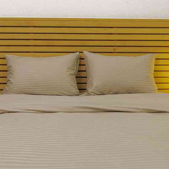 Наволочка страйп сатин на подушку 50х70 см 125 г/м2 YouStar 1 шт. (Пепельный) Сумы