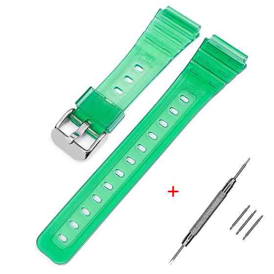 Ремінець для Casio F-91W Jelly Green SI SBR Київ