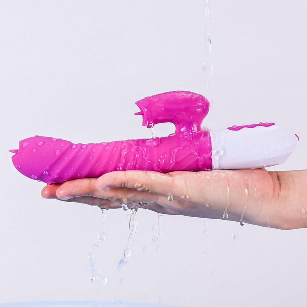 Вібратор - Silicone Vibrator USB 7 Function and Thrusting Function / Heating Purple Sex Aura Київ - фото 2