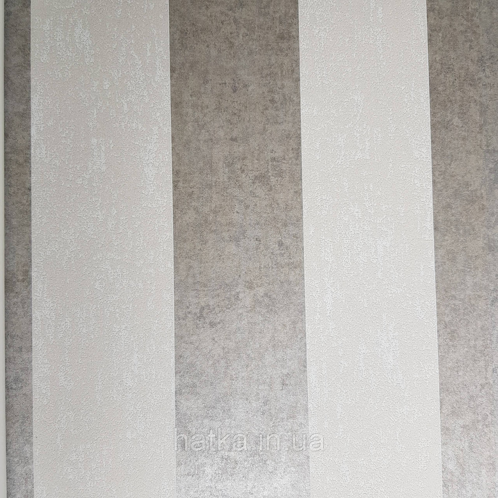 Шпалери флізелінові еко Rasch Kerala 0.53х10 м смуги широкі сірі і молочні ефект потертості Київ - фото 2