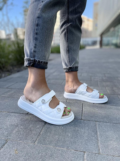 Edan Instruments Шльопанці жіночі EDAN 777 білі (літо, шкіра натуральна) (5134) Коломия - фото 5