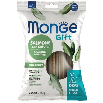 Лакомство для собак Monge Gift Dog Mini лосоcь с шалфеем 120 г (8009470085564) Винница - изображение 1