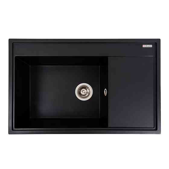 VALESO Гранітна мийка для кухні VALESO AZURIT 7950 матова Чорна Коломия