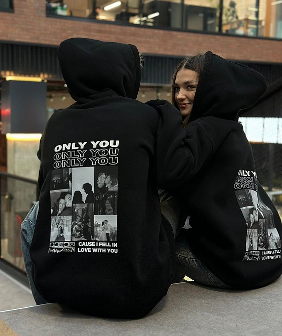 Парне худі ONLY YOU Чорне, XL, 3XL Чернівці - фото 1