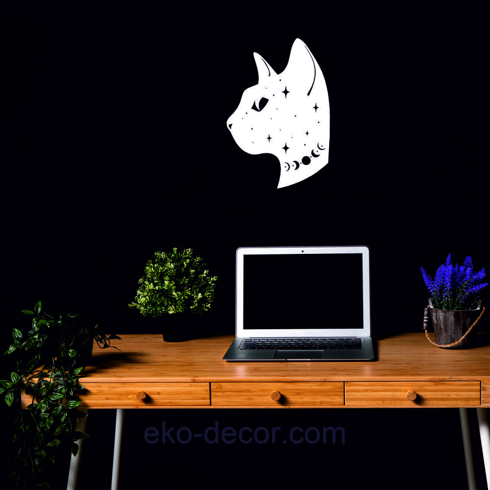 Декоративне настінне 3D Панно «Кіт» Декор на стіну з об'ємом Київ - фото 4