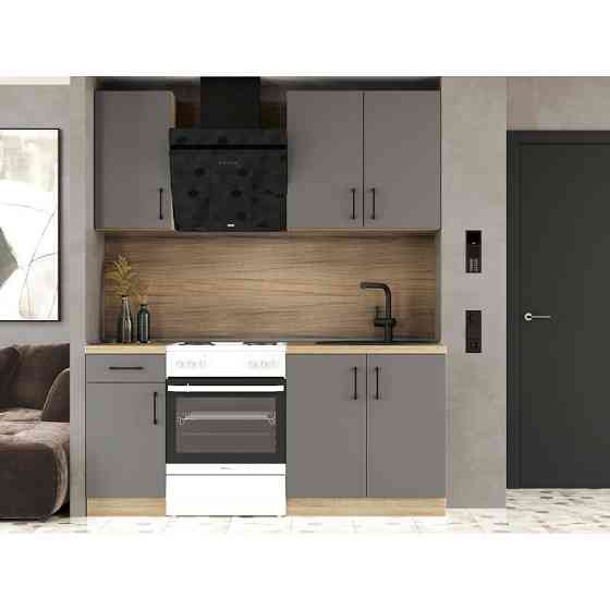 Кухня модульна Еверест Оптіма набір №1 Графіт 1,8 м (без стільниці) (DTM-5693) Львів