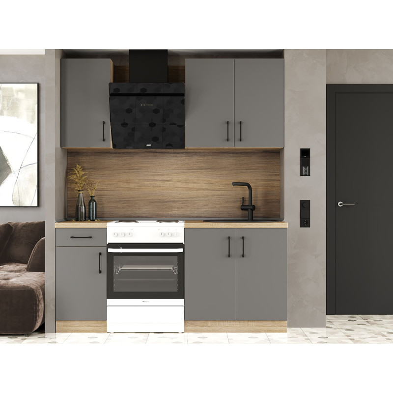 Кухня модульна Эверест Оптима набор №1 Графит 1,8 м (без столешницы) (DTM-5693) Львов - изображение 1