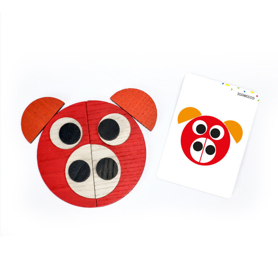 Дерев'яна гра "Фігурна мозаїка" Igroteco 900071, 30 елементів Вінниця - фото 5