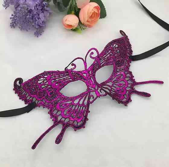 Маскарадна маска для обличчя one size рожевий Київ