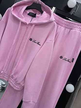 Жіночий стильний повсякденний костюм-двійка лакосту Рожевий, 46 Одеса