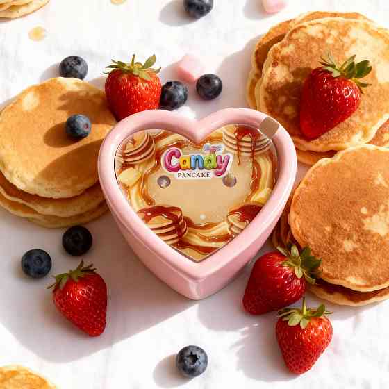 Масажна свічка з ароматом панкейка Candy Pancake у формі серця, 70 мл Sex Aura Київ