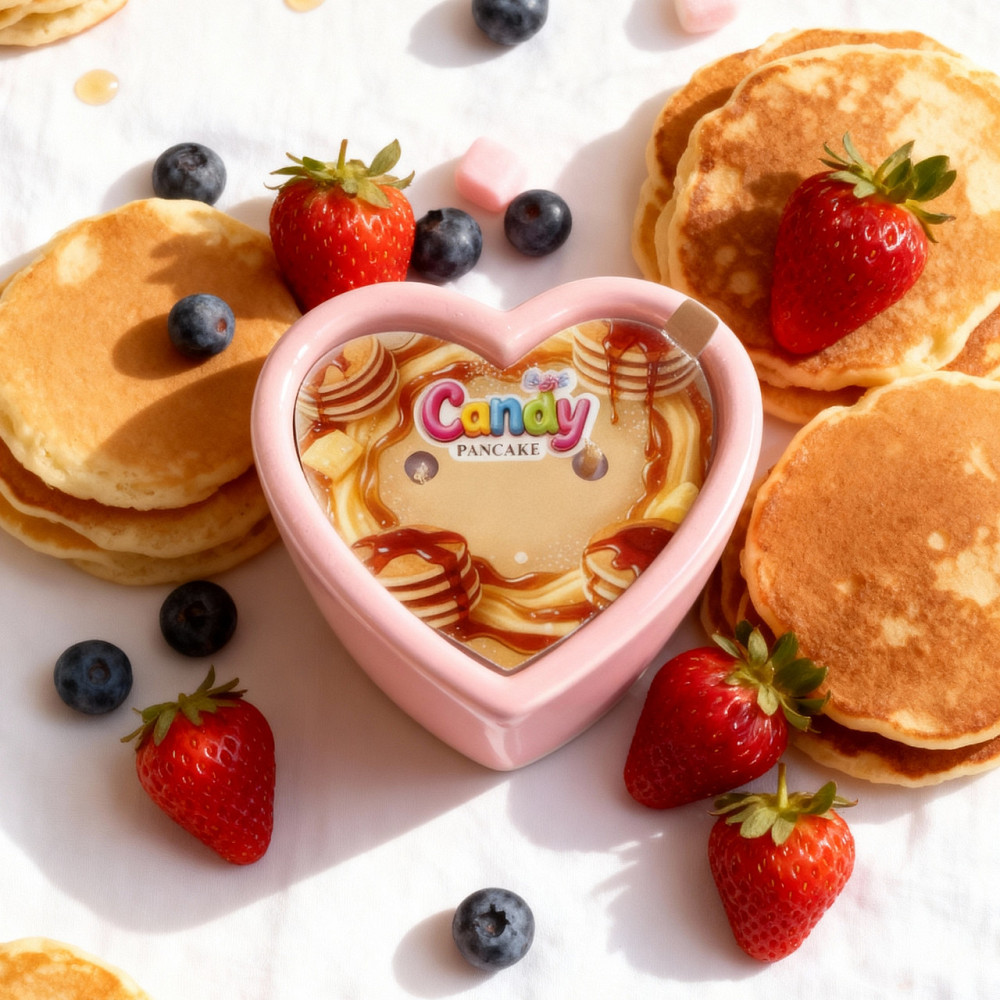 Масажна свічка з ароматом панкейка Candy Pancake у формі серця, 70 мл Sex Aura Київ - фото 3