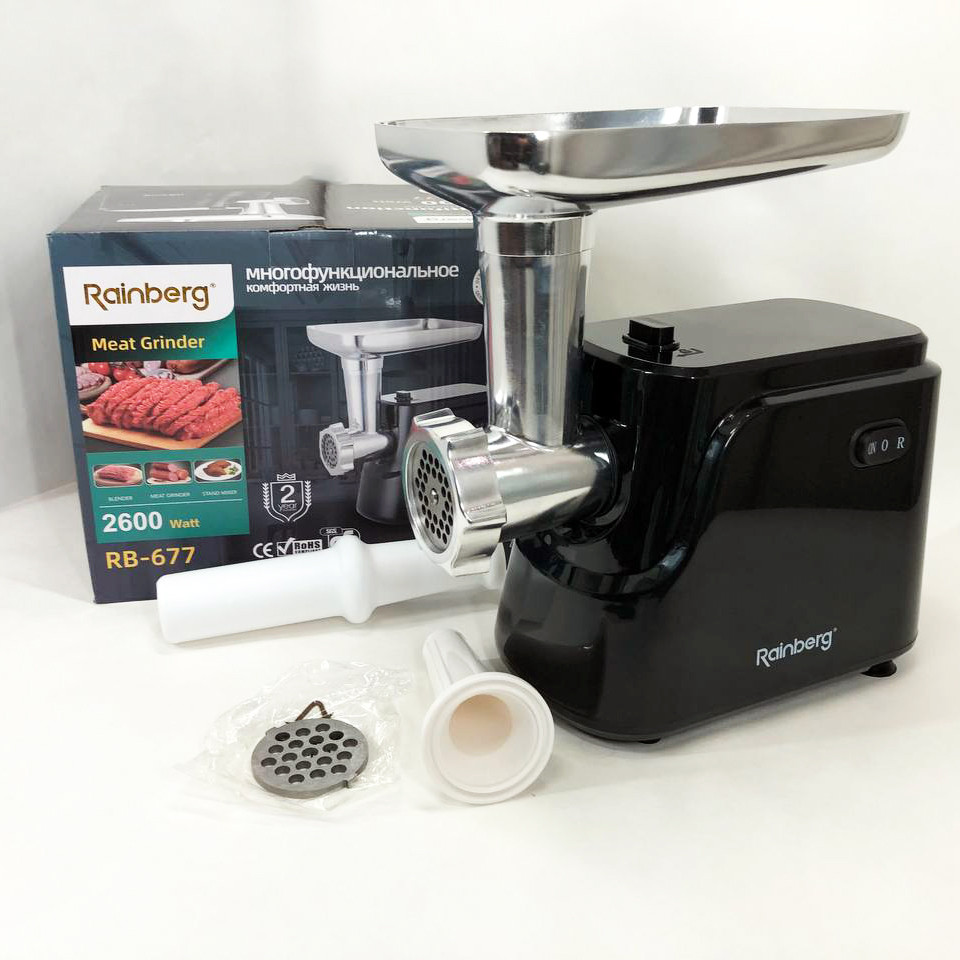 М'ясорубка електрична для їдальні Rainberg RB-677 2600 Вт, М'ясорубка з теркою для дерунів AV-95 Івано-Франківськ - фото 2