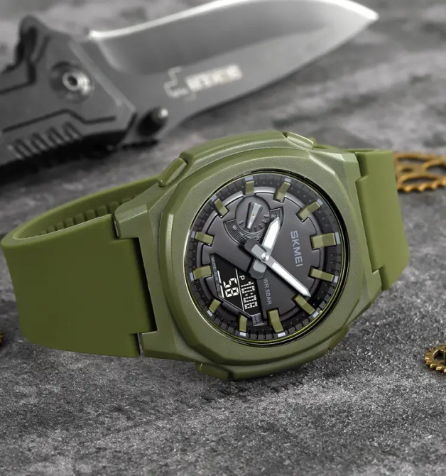 Годинник чоловічий наручний Skmei 2091 (Зелений з чорним) Вінниця - фото 5