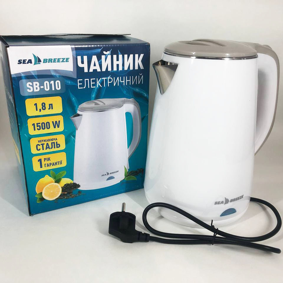 Електричний чайник із сучасним зовнішнім виглядом SeaBreeze, Чайник дисковий Тихий VS-26 Львів - фото 7