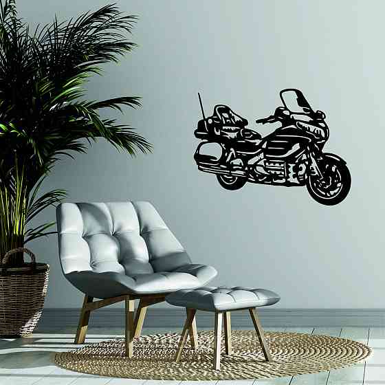 Декоративное настенное Панно «Мотоцыкл» Декор на стену 90*66 см, Черный Киев