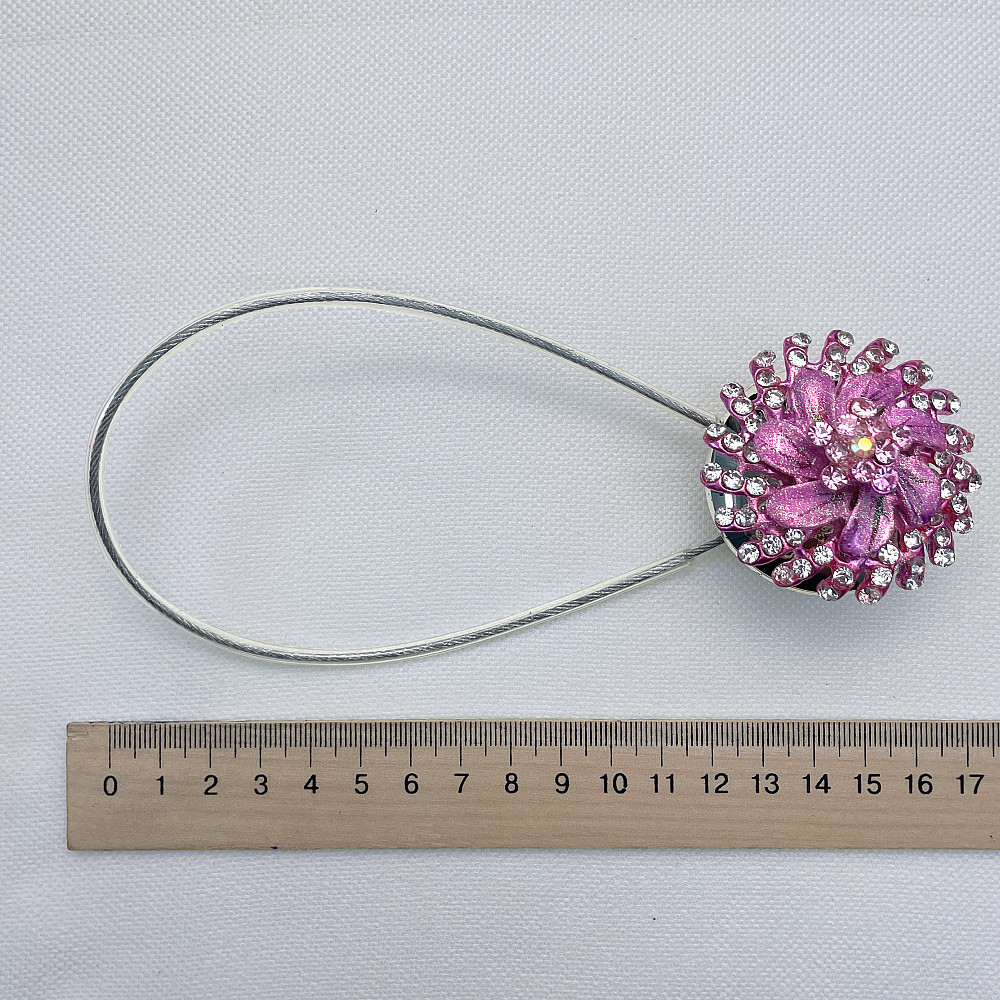 Магніти для штор та гардин "Flowers" набір 2 шт Рожевий (81-209) Київ - фото 7